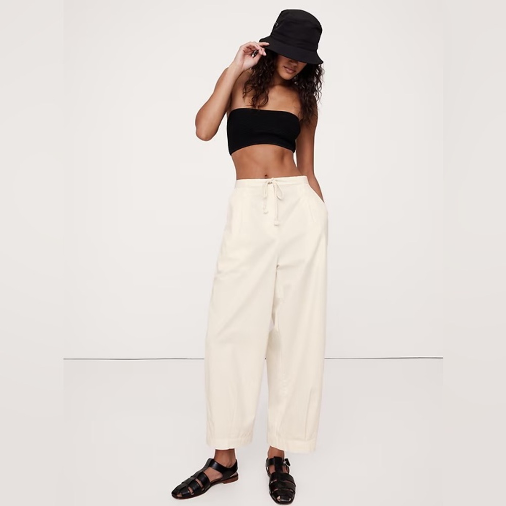Banana Republic Cream Wide-Leg Pants